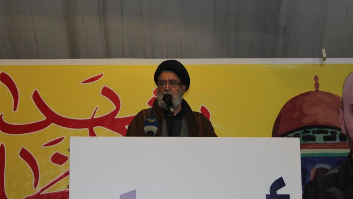 كلمة رئيس المجلس السياسي في حزب الله السيد إبراهيم أمين السيد في ذكرى أسبوع الشهيد على طريق القدس حسن عبد النبي طليس في بريتال 30-12-2023‏