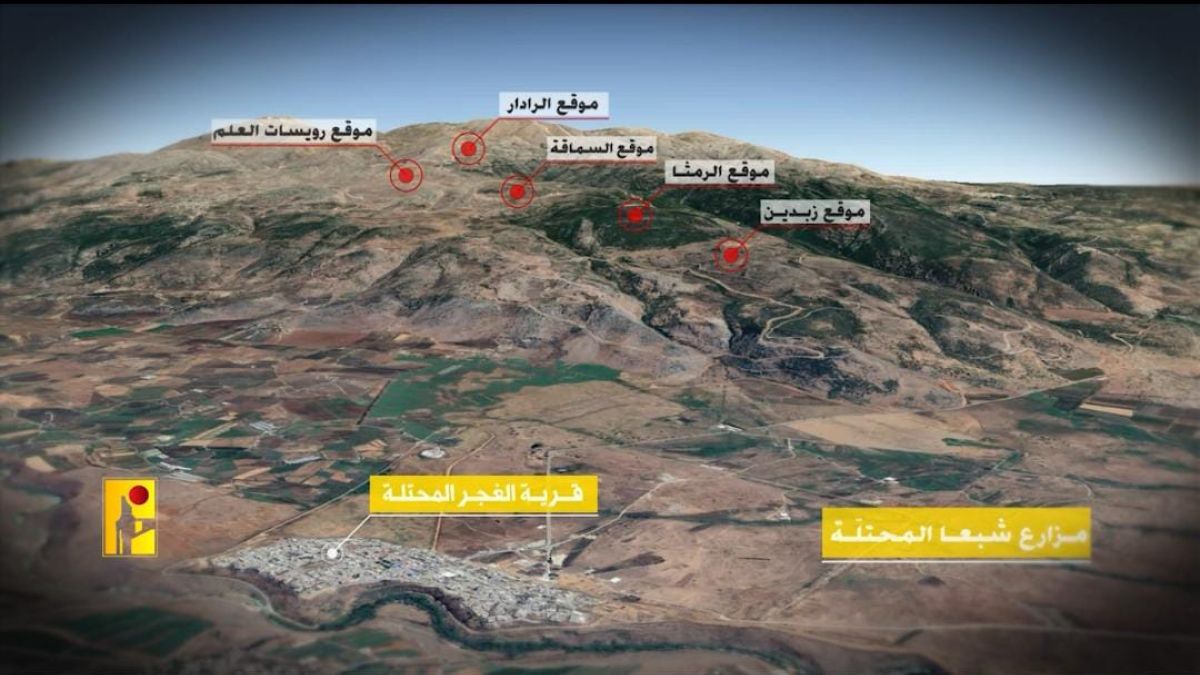 بيان صادر عن المقاومة الإسلامية حول استهداف موقع السماقة في مزارع شبعا اللبنانية المحتلة 15-01-2024