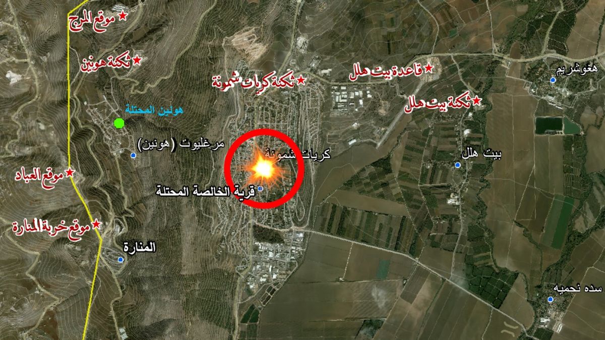 بيان صادر عن المقاومة الإسلامية حول استهداف مقر قيادة اللواء الشرقي 769 التابع لفرقة الجليل 91 في ثكنة كريات شمونة‏