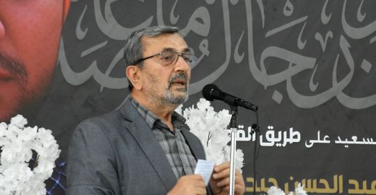 كلمة عضو كتلة الوفاء للمقاومة النائب حسن عز الدين خلال الحفل التكريمي للشهيد المجاهد على طريق القدس علي عبد الحسن حيدر (أبو تراب) في حسينية الإمام الرضا (ع) في بلدة جويا 11-7-2025‏