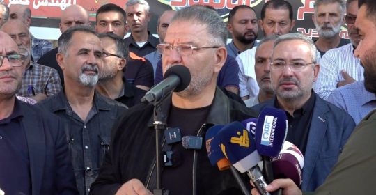 كلمة عضو كتلة الوفاء للمقاومة النائب الدكتور علي فياض خلال الوقفة التضامنية التي نظمها تجمّع بلديات الجنوب أمام سراي النبطية تضامنًا مع بلدية بليدا 31-10-2025