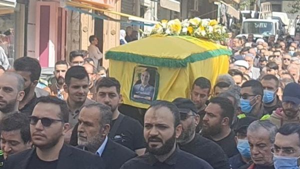 حزب الله يشيع فقيد الجهاد والمقاومة الدكتور حيدر دقماق في مدينة النبطية 13-4-2022