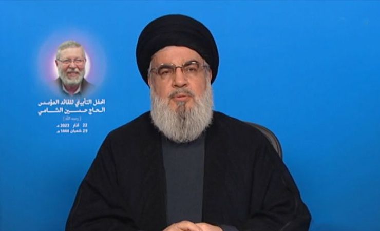 كلمة السيد حسن نصر الله خلال الحفل التأبيني للقائد الحاج حسين الشامي 22-03-2023