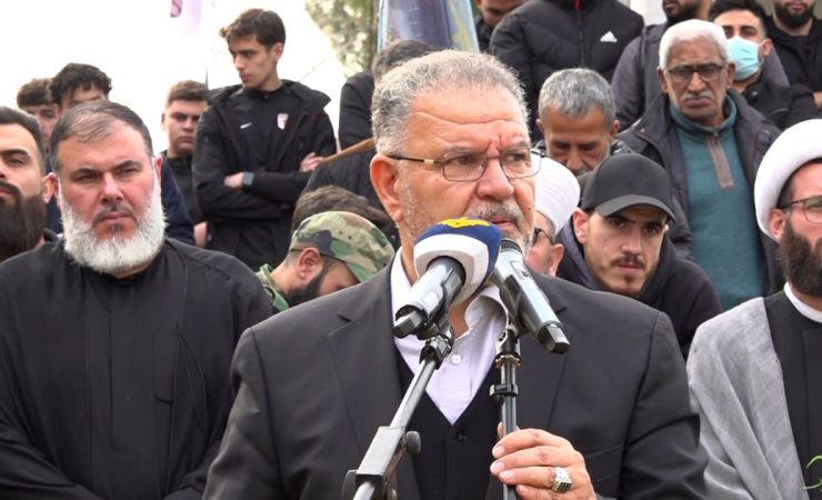 كلمة عضو كتلة الوفاء للمقاومة النائب علي فياض خلال مراسم تشييع الشهيد الرقيب علي حسن عبد الله والشهيدين المجاهدين حسن خضر عيسى ومصطفى محمد بلوط في بلدة حومين التحتا 24-12-2025